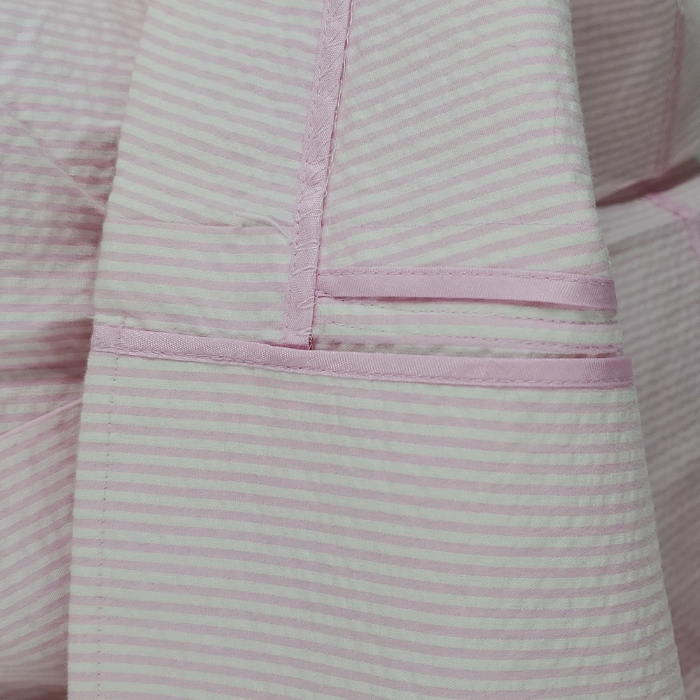 Lauren Ralph Lauren Pink Seersucker Blazer 2X Lightweight Jacket - Picture 9 of 11